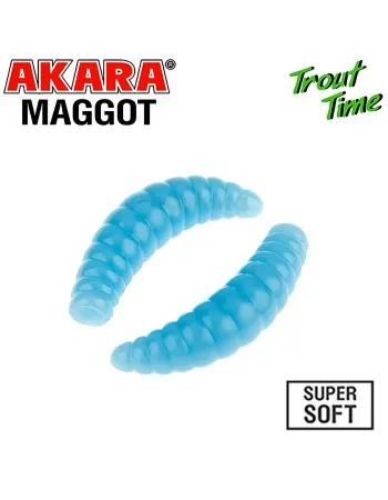 Силиконови примамки Akara Trout Time Maggot, 1.6", 40 мм, Cheese, цвят 463, 10 бр.