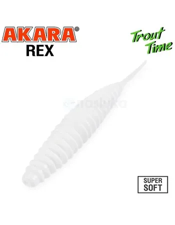 Силиконови примамки Akara Trout Time REX 2.5", 63 мм, Shrimp, цвят 02Т, 10 бр.