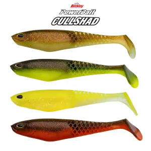 Сет от 4 бр. силиконови примамки Berkley Powerbait Cullshad 12.5 см, Darkwater Сет от 4 бр. силиконови примамки Berkley Powerbait Cullshad 12.5 см, Darkwater