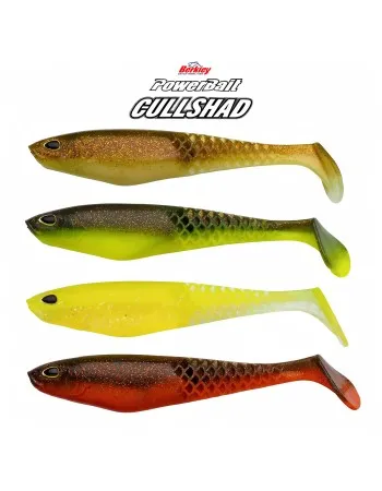 Сет от 4 бр. силиконови примамки Berkley Powerbait Cullshad 12.5 см, Darkwater