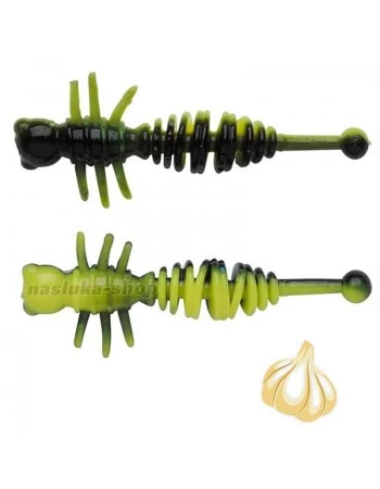 Силиконови ароматизирани примамки Berkley Larvae 40мм, 12 бр., Black/Sunshine Yellow