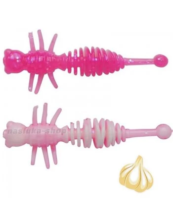 Силиконови ароматизирани примамки Berkley Larvae 40мм, 12 бр., Pink/White