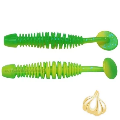 Силиконови ароматизирани примамки Berkley Leech 50мм, 12 бр., Spring Green/Sunshine Yellow