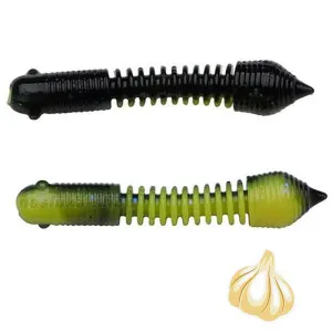 Силиконови ароматизирани примамки Berkley Pillar 40 мм, 12 бр., Black/Sunshine Yellow Силиконови ароматизирани примамки Berkley Pillar 40 мм, 12 бр., Black/Sunshine Yellow