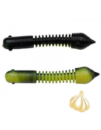 Силиконови ароматизирани примамки Berkley Pillar 40мм, 12 бр., Black/Sunshine Yellow