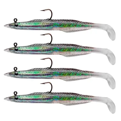 Сет от 4 бр. силиконови примамки Berkley Powerbait Sandeel 10 см, 8.5 г, Black