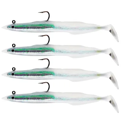 Сет от 4 бр. силиконови примамки Berkley Powerbait Sandeel 12 см, 16 г, White