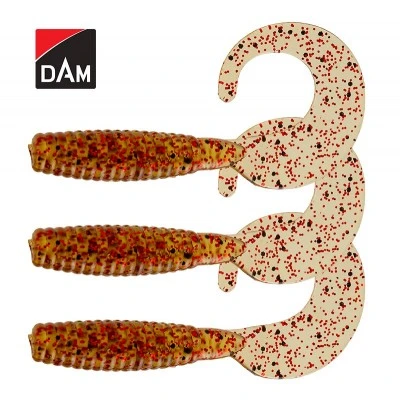 Силиконови туистери DAM Grup Curl Tail 7см, цвят Olive, 3 бр.
