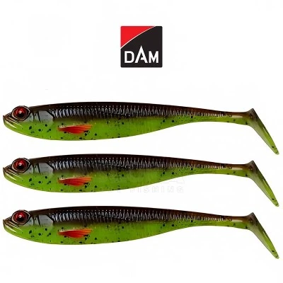 Сет от 3 бр. силиконови шадове DAM Shadster 9см, 7.2г, цвят MotorOil Chart UV