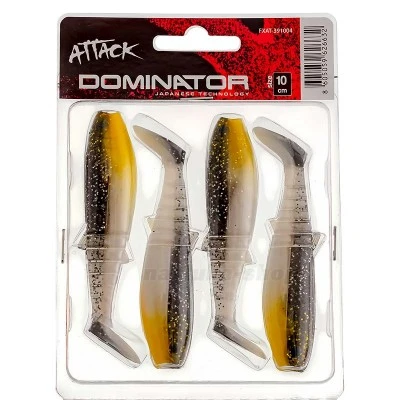 Dominator, 7.5см, цвят 04, 4 бр. Силиконови шадове в комплект Formax Attack Dominator, 7.5см, цвят 04, 4 бр.