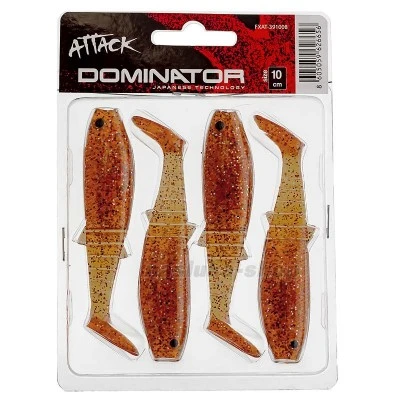Dominator, 7.5см, цвят 08, 4 бр. Силиконови шадове в комплект Formax Attack Dominator, 7.5см, цвят 08, 4 бр.