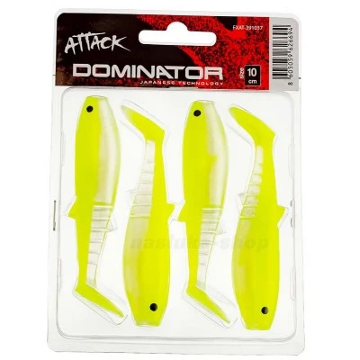 Dominator, 7.5см, цвят 37, 4 бр. Силиконови шадове в комплект Formax Attack Dominator, 7.5см, цвят 37, 4 бр.