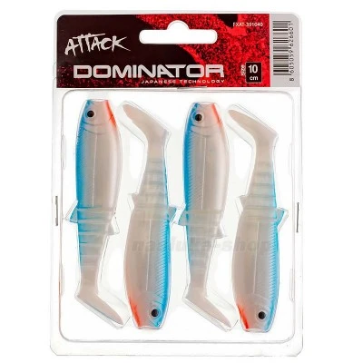Dominator, 7.5см, цвят 40, 4 бр. Силиконови шадове в комплект Formax Attack Dominator, 7.5см, цвят 40, 4 бр.