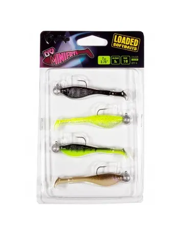 Сет шадове с джиг глави Fox Rage MiniFry UV Mixed, 70 мм, 5 г, 4 бр.