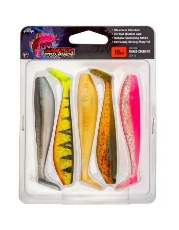 Комплект силиконови шадове Fox Rage Zander Pro Shad Pack UV, 100 мм, NMC002, 5 бр.