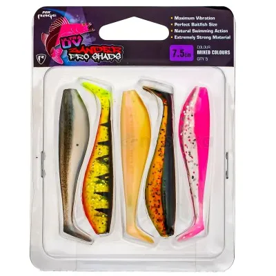 Комплект силиконови шадове Fox Rage Zander Pro Shad Pack UV, 75 мм, NMC001, 5 бр.