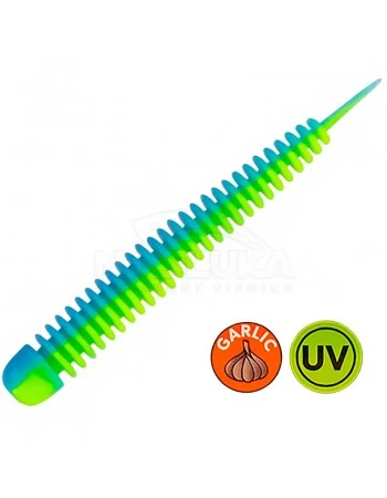 Силиконови примамки Kinetic Wriggly, 7.5см, Baby Blue/Chartreuse, 10 бр.