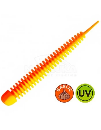 Силиконови примамки Kinetic Wriggly, 7.5см, Yellow/Orange, 10 бр.