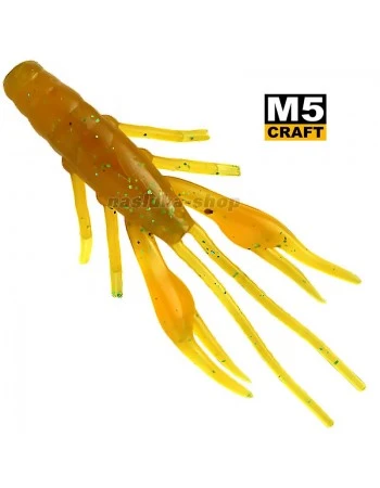 Силиконови примамки M5 Craft Crayfish 2.8" Motor Oil Caramel, 8 бр.