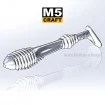 Силиконови примамки M5 Craft Chubby Shad 2.2" Lox Dark, 7 бр.