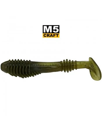 Силиконови примамки M5 Craft Chubby Shad 2.2" Green Pumpkin, 7 бр.