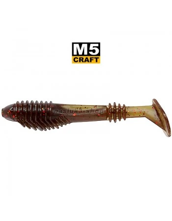 Силиконови примамки M5 Craft Chubby Shad 2.2" Brown Green, 7 бр.