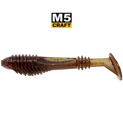 Силиконови примамки M5 Craft Chubby Shad 2.2" Brown Green, 7 бр.