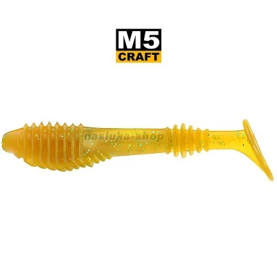 Силиконови примамки M5 Craft Chubby Shad 2.0" Motor Oil Caramel, 8 бр.