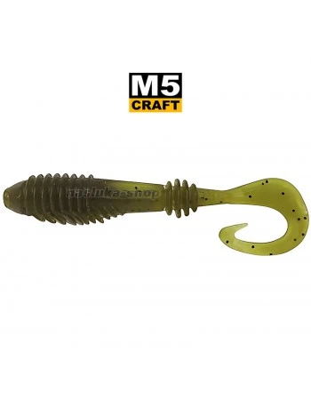 Силиконови примамки M5 Craft Chubby 2.3" Green Pumpkin, 7 бр.