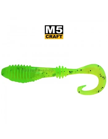 Силиконови примамки M5 Craft Chubby 3.0" Chart Black Flake, 5 бр.