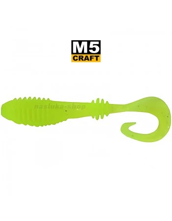 Силиконови примамки M5 Craft Chubby 2.3" Chart Neon Flake, 7 бр.