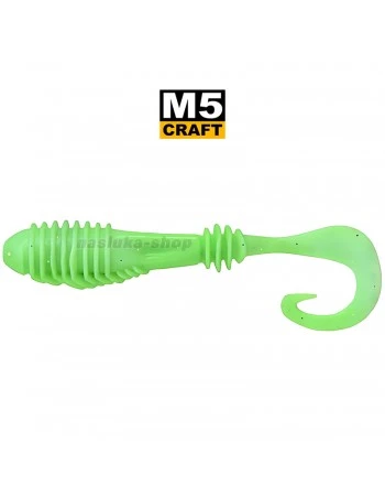 Силиконови примамки M5 Craft Chubby 2.3" Chart Green Apple, 7 бр.