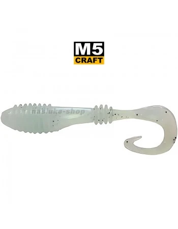 Силиконови примамки M5 Craft Chubby 2.3" White Pearl, 7 бр.