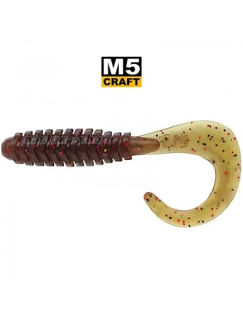 Силиконови примамки M5 Craft Fairy tail 1.0"/25 мм, цвят Brown Green, 10 бр.