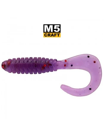 Силиконови примамки M5 Craft Fairy tail 1.0"/25 мм, цвят Lox Dark, 10 бр.