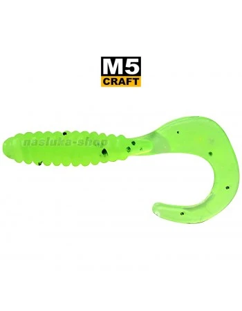 Силиконови примамки M5 Craft Fairy tail 1.0"/25 мм, цвят Chart Black Flake, 10 бр.