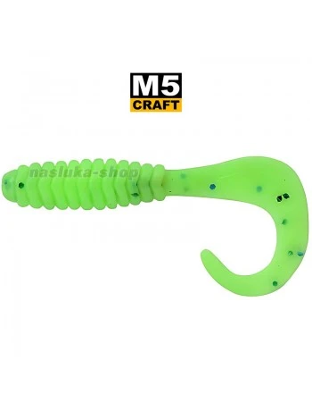 Силиконови примамки M5 Craft Fairy tail 1.0"/25 мм, цвят Chart Green Apple, 10 бр.