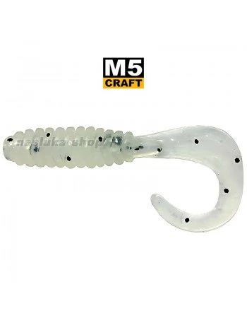 Силиконови примамки M5 Craft Fairy tail 1.0"/25 мм, цвят White Pearl, 10 бр.