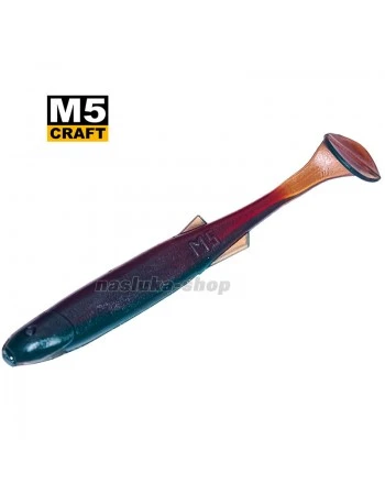 Силиконови примамки M5 Craft Fly Fish 3.5"/90 мм, цвят Motor Oil Red, 5 бр.