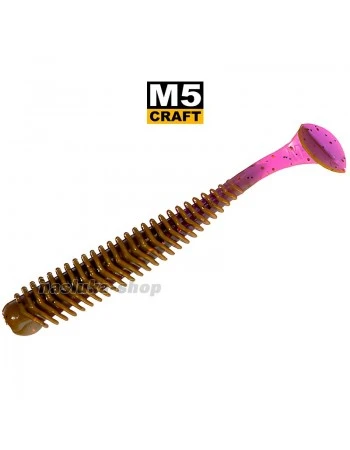 Силиконови примамки M5 Craft Jib 3.0" Lox Dark, 7 бр.