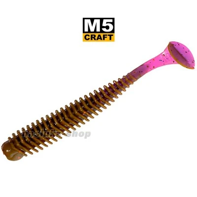 Силиконови примамки M5 Craft Jib 3.0" Lox Dark, 7 бр.