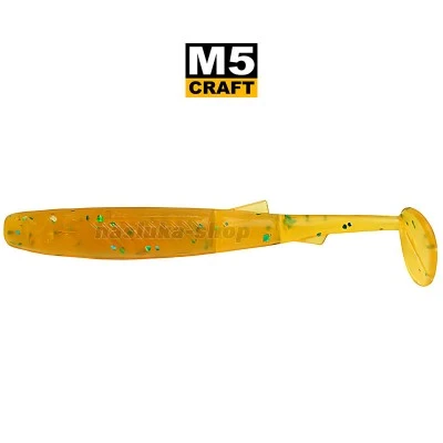 Joker Shad 1.5"/38 мм, цвят Motor Oil Caramel Силиконови примамки M5 Craft Joker Shad 1.5"/38 мм, цвят Motor Oil Caramel, 10 бр.