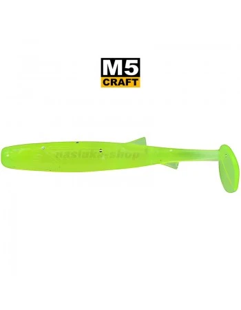 Силиконови примамки M5 Craft Joker Shad 2.0"/64 мм, цвят Chart Neon Flake, 8 бр.