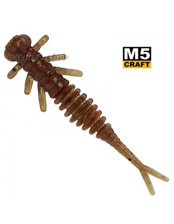 Силиконови примамки M5 Craft Kozyavka 2.0" Brown Green, 7 бр.