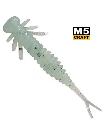 Силиконови примамки M5 Craft Kozyavka 2.0" White Pearl, 7 бр.