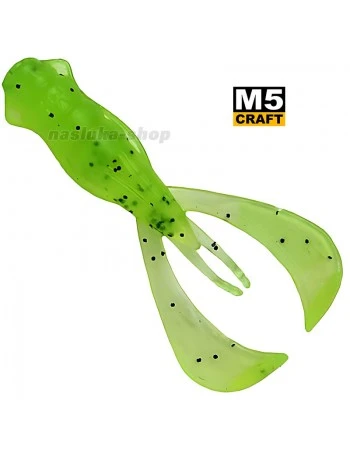 Силиконови примамки M5 Craft Turbo Crayfish 2.8" Chart Black Flake, 6 бр.