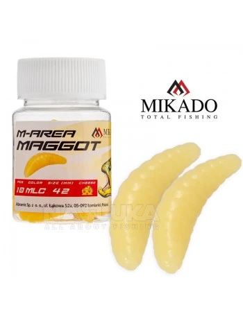Силиконова ароматизирана камола Mikado M-Area Maggot, 4.2см, цвят MLC, 10 бр.