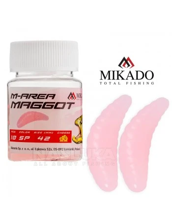 Силиконова ароматизирана камола Mikado M-Area Maggot, 4.2см, цвят SP, 10 бр.
