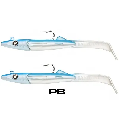 Силиконови примамки Ragot Raglou Hybrid, 85 мм, цвят PB, 2 бр.