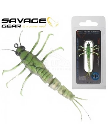 Изкуствена потъваща примамка Savage Gear 3D TPE Mayfly Nymph, 5см, 2.5г, Green